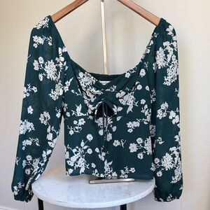 Abercrombie Green Floral Women’s Top